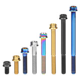 Wanyifa Titanium Bolt M6x10 15 20 25 30 35 40 45 50 55 60 65 70 75 80 90 100mm Small Flange Hex Head Screws for Bike Motorcycle