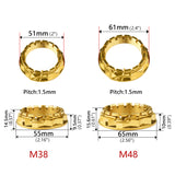 Wanyifa Titanium Nut M38/M48 Pitch 1.5mm Flange Rear Wheel Axle Nut with Ring for Motorcycle Ducati Hacker 950