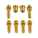 Wanyifa Titanium Bolt 4pcs M5x16mm Bolts+2pcs M5x18mm Bolts+2pcs Nuts Taper Hex Head With Washer Screws For 3T ARX LTD Stem Complete Upgrade Kit