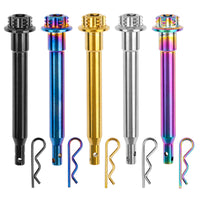 Wanyifa Titanium Bolt Pad Pin Housing Motorcycle Front Rear Disc Brake Cliper Pin Kit with R Clip for Piston Brembo Calipers