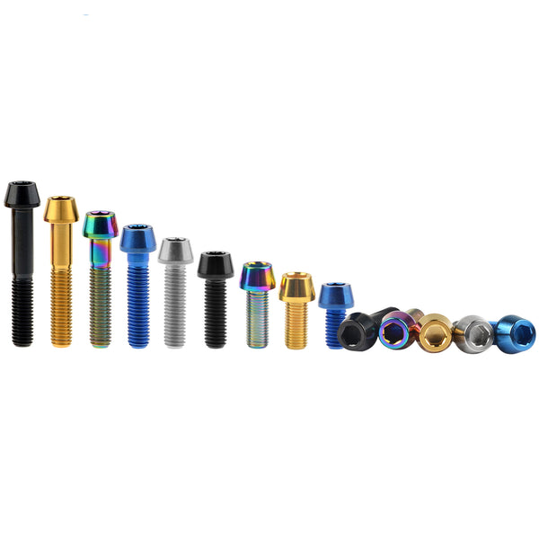 M8 Titanium Bolts (4-Pack) – Various Lengths 15-70mm – GR5 Ti Alloy For Motorcycles