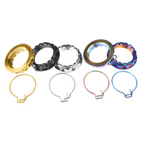 Wanyifa Titanium Nut M38/M48 Pitch 1.5mm Flange Rear Wheel Axle Nut with Ring for Motorcycle Ducati Hacker 950