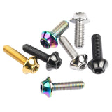 Wanyifa Titanium Bolt M6x16 20mm R Umbrella Torx Head For Bike V Brake Fixing Screw Cycling