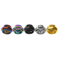 Wanyifa Titanium Nut M25 Pitch 1.25mm Flange Front Rear Axle Nuts for Motorcycle Ducati Front Hub Bearing Ti Nuts