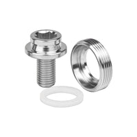 Wanyifa Titanium Bolt M8x15mm Road Bike Crank Bolt with Cap Rubber Ring Waterproof Screw Set for Motorcycle