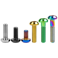 Wanyifa Titanium Bolt M8x15 20 25 30 35 40mm Flat Truss Hex Head Screw for Bicycle Motorcycle Brake