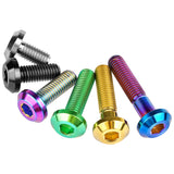Wanyifa Titanium Bolt M8x15 20 25 30 35 40mm Flat Truss Hex Head Screw for Bicycle Motorcycle Brake