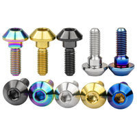 Wanyifa Titanium Bolt M6x20 25mm Taper Ball Conical Hex Head Screw for Bicycle Motorcycle Yamaha Disc Brake