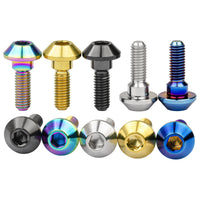 Wanyifa Titanium Bolt M6x20mm Tapered Ball Conical Hex Head For Yamaha Bicycle Motorcycle Brake