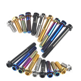 Wanyifa Titanium Bolt M10x20 25 30 35 40 45 50 55 60 65 70 75 80 85 90mm Flange with Drilled Holes Hex Head Srecws Pitch 1.25mm
