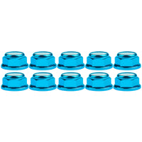 Wanyifa 10pcs Aluminum Nut M2 M3 M4 M5 M6 Anodized Colourful Flange Nylon Lock Hex Nuts