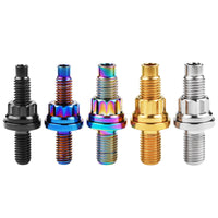 Wanyifa Titanium Exhaust Manifold Stud M8/M10x45 54 55 65mm Screw Nut Washer Set Pitch 1.25mm for Motorcycle Toyota Exhaust Pipe Parts