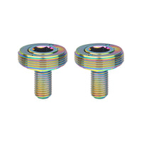 Wanyifa Titanium Bolt M8x15mm Road Bike Crank Bolt with Cap Rubber Ring Waterproof Screw Set for Motorcycle