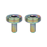 Wanyifa Titanium Bolt M8x15mm Road Bike Crank Bolt with Cap Rubber Ring Waterproof Screw Set for Motorcycle