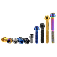 WanyifaチタンボルトM6x1015 16 18 20 25 30 35 40 45 50 55 6065mmテーパーヘッドアレンキースクリュー自転車ヘッドセットブレーキボルト用