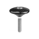 Wanyifa Titanium M6x35mm Bolt & Carbon Fiber 1-1/8" Bicycle Headset Top Cap for Bike Front Fork Stem Top Cover Screw Set