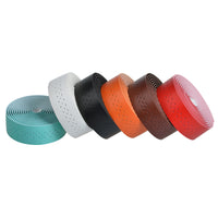 Wanyifa Bike Handlebar Tape Road Bicycle PU Leather Perforated Belt Breathable Soft MTB Fixed Gear Belt Cycling Accessory