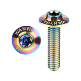 Wanyifa Titanium Bolt M5x10 12 15 20 25 30 35mm Butterfly Umbrella Torx T25 Head with Logo Screw for Bicycle Motorcycle Car