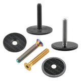 Wanyifa Titanium Bolt M6x35mm + 1 1/8" CNC 3K Carbon Fiber Stem Top Cap Gloss/Matte for Road Mountain Bike Cycling Parts