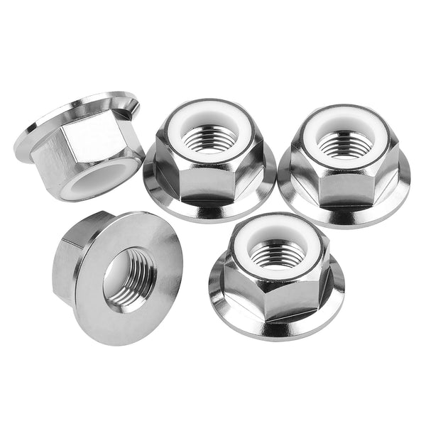 Wanyifa Titanium Nut M14 Pitch 1.5mm Flange Head With Nylon Lock For Bicycle Motorcycle Car