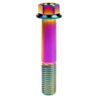 Wanyifa Titanium Bolt M12x30 35 40 45 50 55 60 65 70 75 80 85 90mm Flange Hex Head Screws for Motorcycle Pitch 1.5mm