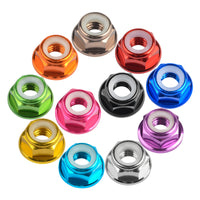 Wanyifa 10pcs Aluminum Nut M2 M3 M4 M5 M6 Anodized Colourful Flange Nylon Lock Hex Nuts