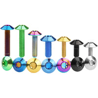 Wanyifa Titanium Bolt M4/M5/M6x10 12 15 20 25 30 35mm Umbrella Torx Head Screw for Bike Motorcycle Disc Brake Ti Fasteners