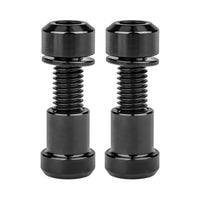 Wanyifa Titanium Bolt 2pcs M5x16 18 20mm Hex Head with Washer Screws & 2pcs M5 Steerer Clamp Nuts Set for Bicycle Stem Handlebar Front Fork Locking Fastener Sets