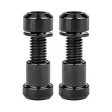 Wanyifa Titanium Bolt 2pcs M5x16 18 20mm Hex Head with Washer Screws & 2pcs M5 Steerer Clamp Nuts Set for Bicycle Stem Handlebar Front Fork Locking Fastener Sets