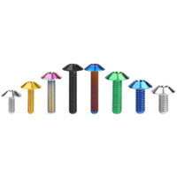 Wanyifa Titanium Bolt M4/M5/M6x10 12 15 20 25 30 35mm Umbrella Torx Head Screw for Bike Motorcycle Disc Brake Ti Fasteners