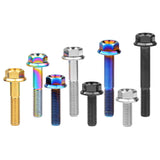Wanyifa Titanium Bolt M8x15 20 25 30 35 40 45 50 55mm DIN6921 Flange Hex Head Screw for Cycling Motorcycle