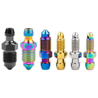 Wanyifa Titanium Bolt M6 M8 M10 Pitch 1.0/1.25mm Caliper Bleed Nipple Single Hole Screw for Brembo Ducati BMW KTM Aprilia Subaru