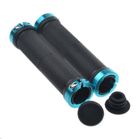 Wanyifa Bicycle Rubber Grips MTB Alloy Lock Bilateral Lock Handlebar Grips Anti Slip Cycling Handlebar Sleeve BMX Bicycle Accessories