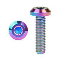 Wanyifa Titanium Bolt M8x15 20 25 30 35 40mm Flat Truss Hex Head Screw for Bicycle Motorcycle Brake