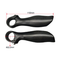 Wanyifa 3K Full Carbon Fiber Bicycle Handlebar Ends 22.2mm Grip Lightweight Security MTB Bike Bar End Parts 1 Pair