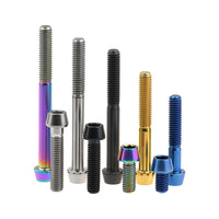 WanyifaチタンボルトM6x1015 16 18 20 25 30 35 40 45 50 55 6065mmテーパーヘッドアレンキースクリュー自転車ヘッドセットブレーキボルト用