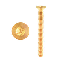 Wanyifa Titanium Bolt M8x15 20 25 30 35 40 45 50 55 60 65 70mm Countersunk Torx T40 with "W" Logo Screw Ti Fasteners