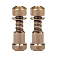 Wanyifa Titanium Bolt 2pcs M5x16 18 20mm Hex Head with Washer Screws & 2pcs M5 Steerer Clamp Nuts Set for Bicycle Stem Handlebar Front Fork Locking Fastener Sets