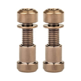 Wanyifa Titanium Bolt 2pcs M5x16 18 20mm Hex Head with Washer Screws & 2pcs M5 Steerer Clamp Nuts Set for Bicycle Stem Handlebar Front Fork Locking Fastener Sets