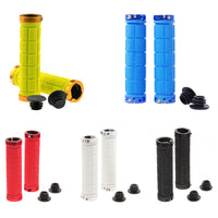 Wanyifa 1 Pair Rubber Bicycle Handlebar Grips Comfortable Bike Handle Grip For MTB/BMX Bike With Plastic End Caps