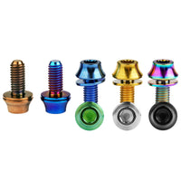 Wanyifa Titanium Bolt M5x12mm Hex Head with No-shedding Washer Screw for Bike Bottle Holder Bicycle Water Bottle Cage