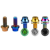 Wanyifa Titanium Bolt M5x12mm Hex Head with No-shedding Washer Screw for Bike Bottle Holder Bicycle Water Bottle Cage