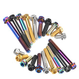 Wanyifa Titanium Bolt M10x20 25 30 35 40 45 50 55 60 65 70 75 80 85 90mm Flange With Holes Hex Head Srecws Pitch 1.5mm