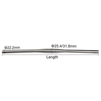 Wanyifa Titanium Alloy Bike Bicycle Flat Handlebar 25.4/31.8mm Length 600 620 640 660 680 700 720 740 760mm For MTB Road BMX Bike
