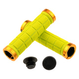 Wanyifa 1 Pair Rubber Bicycle Handlebar Grips Comfortable Bike Handle Grip For MTB/BMX Bike With Plastic End Caps