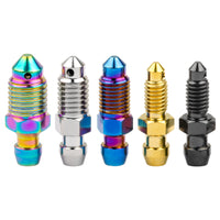 Wanyifa Titanium Bolt M6 M8 M10 Pitch 1.0/1.25mm Caliper Bleed Nipple Single Hole Screw for Brembo Ducati BMW KTM Aprilia Subaru