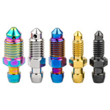Wanyifa Titanium Bolt M6 M8 M10 Pitch 1.0/1.25mm Caliper Bleed Nipple Single Hole Screw for Brembo Ducati BMW KTM Aprilia Subaru