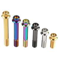 Wanyifa Titanium Bolt M12x30 35 40 45 50 55 60 65 70 75 80 85 90mm Flange Hex Head Screws for Motorcycle Pitch 1.5mm