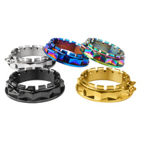 Wanyifa Titanium Nut M38/M48 Pitch 1.5mm Flange Rear Wheel Axle Nut with Ring for Motorcycle Ducati Hacker 950