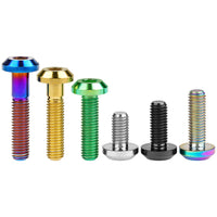 Wanyifa Titanium Bolt M8x15 20 25 30 35 40mm Flat Truss Hex Head Screw for Bicycle Motorcycle Brake